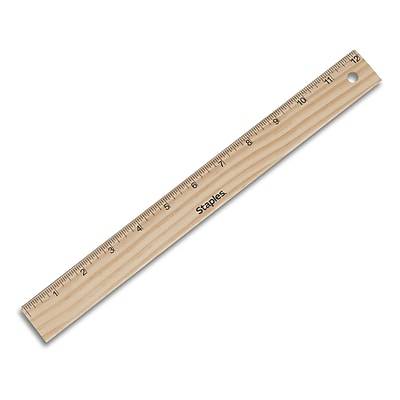 Staples 12 Wooden Standard Imperial Scale Ruler, Wooden (51881-CC)