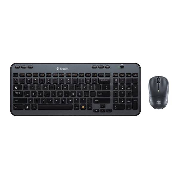 Logitech Mk360 Wireless Straight Full-Size Keyboard & Ambidextrous Optical Mouse Black