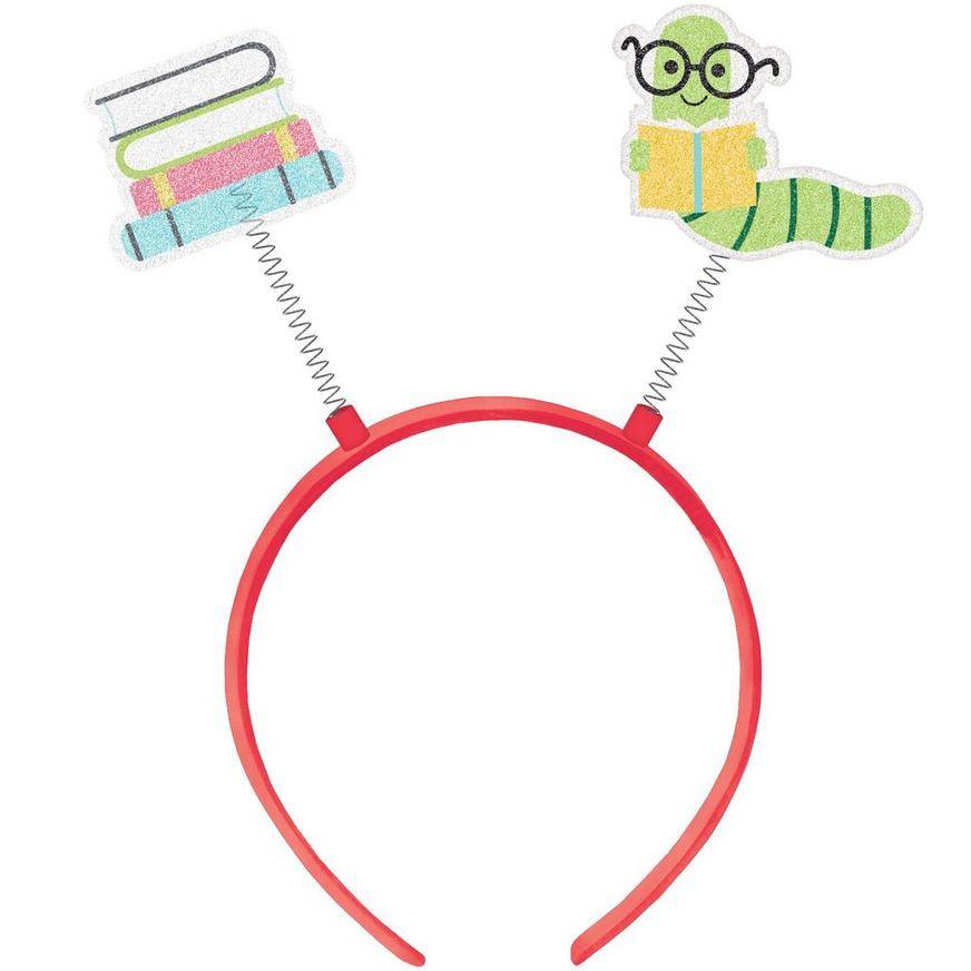 Glitter Bookworm Head Bopper - National Read Across America Day