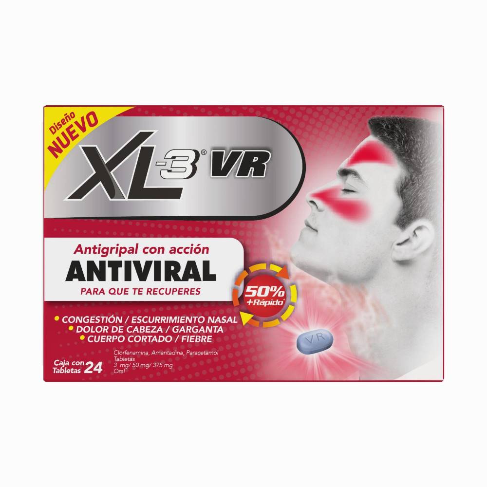 XL-3 · Vr tabletas 3 mg / 50 mg / 375 mg (24 un)