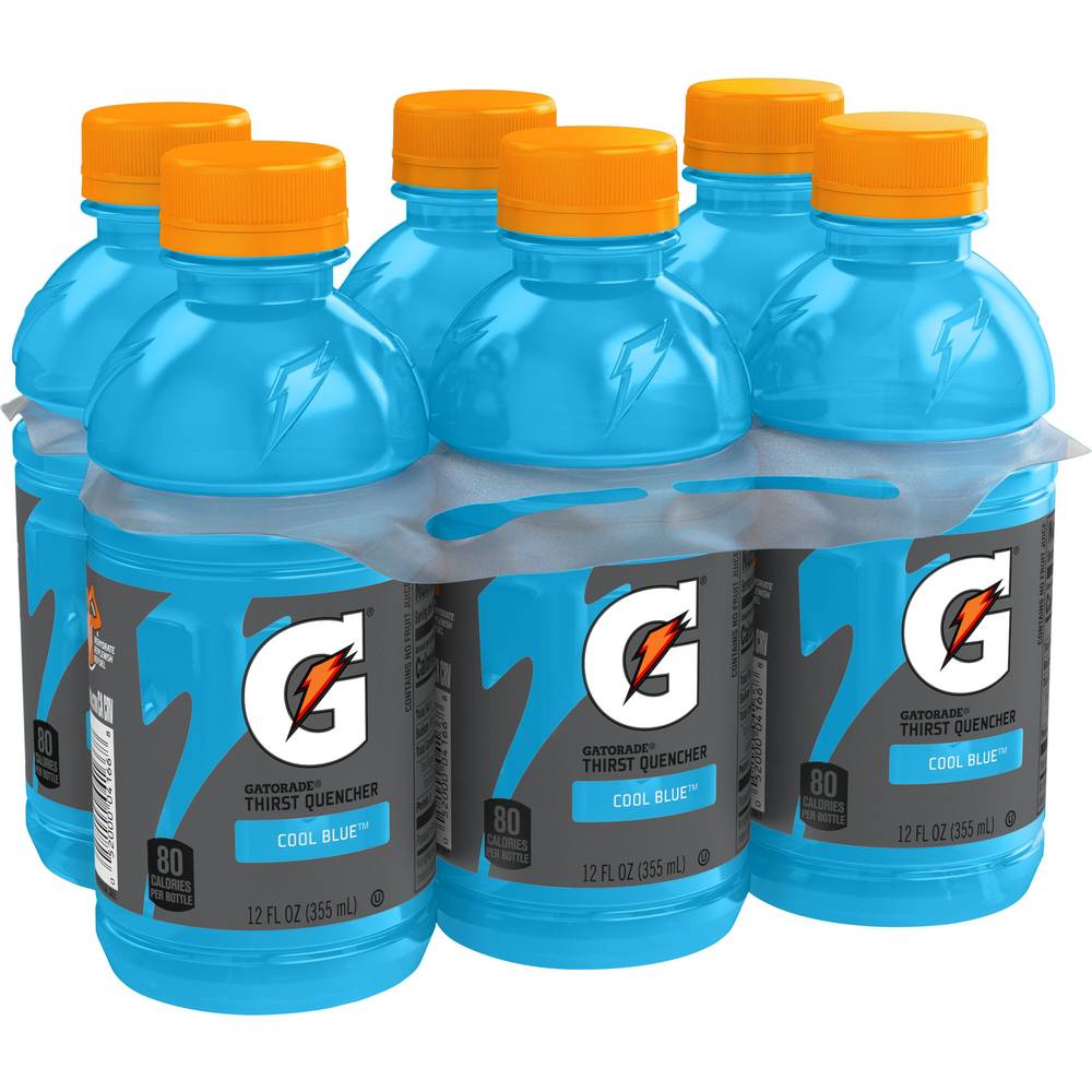 Gatorade Thirst Quencher Sports Drink, Cool Blue (6 x 12 fl oz)