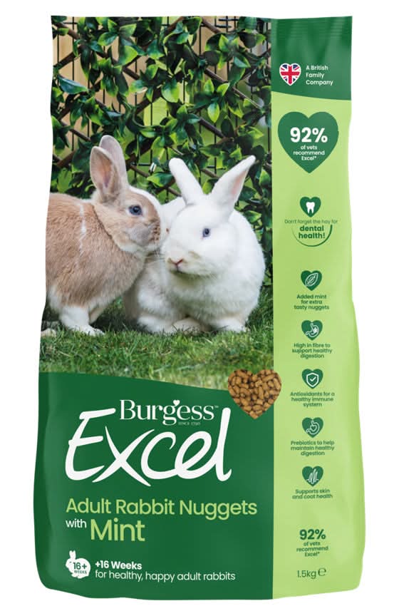 Burgess Adult, Excel Rabbit Nuggets With Mint (1.5kg)