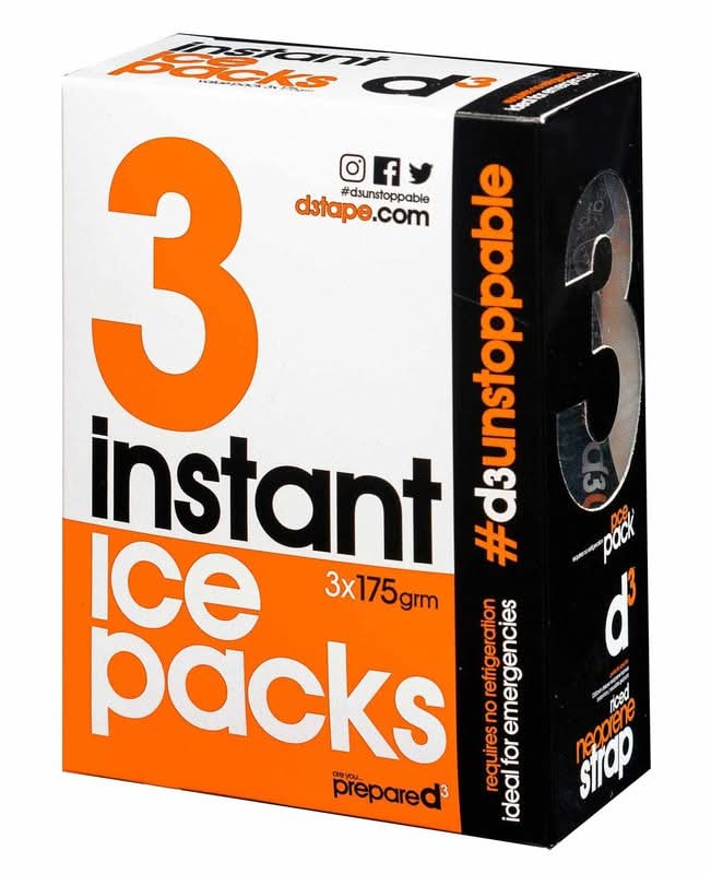 D3 Instant Ice Pack 3x175g 3pk