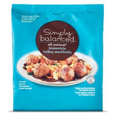 Simply Balanced Homestyle Frozen Turkey Meatballs - 20oz - Tm (1.25 lbs)