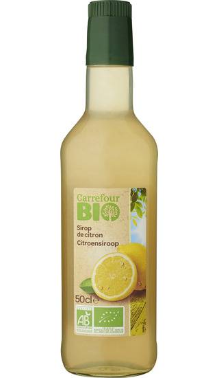 Sirop bio de citron CARREFOUR BIO - la bouteille de 50cL