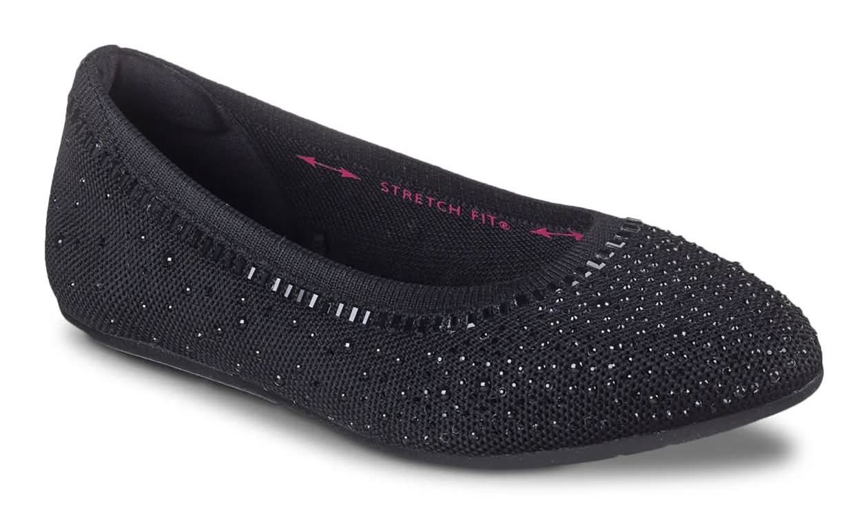 Skechers Cleo 2.0 Mesmerizing Nights Ballet Flat (Black Medium - 8.5)