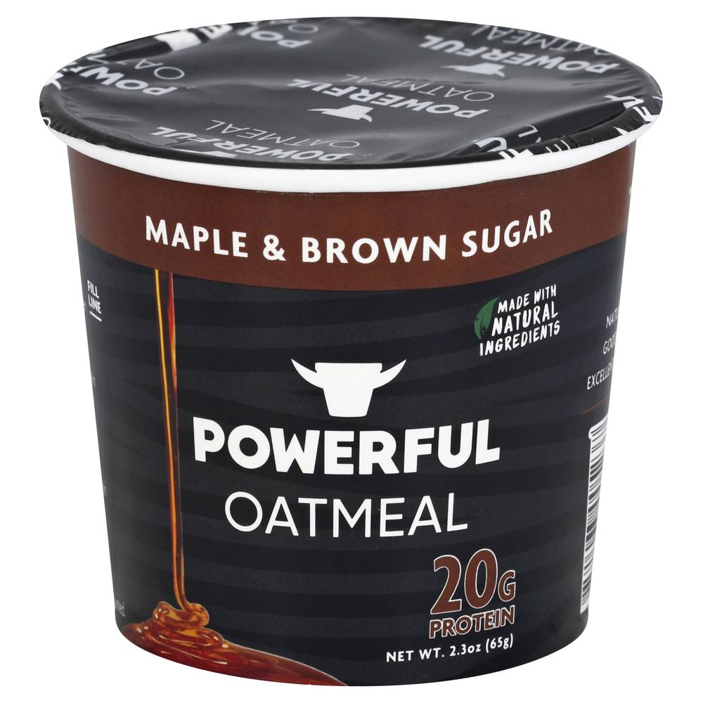 Powerful Foods High Protein Oatmeal Cup, Maple & Brown Sugar (2.3 oz)