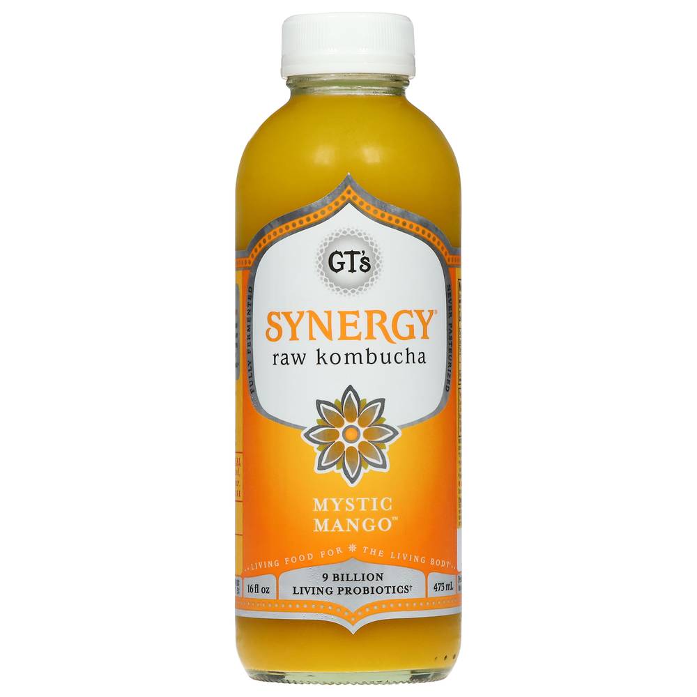 GT's Synergy Raw Kombucha, Mystic Mango (16 fl oz)