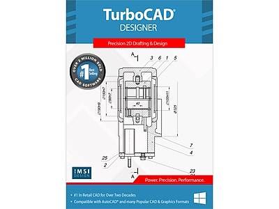 IMSI TurboCAD Designer 2D CAD Software for Windows, 1 User [CD/DVD]