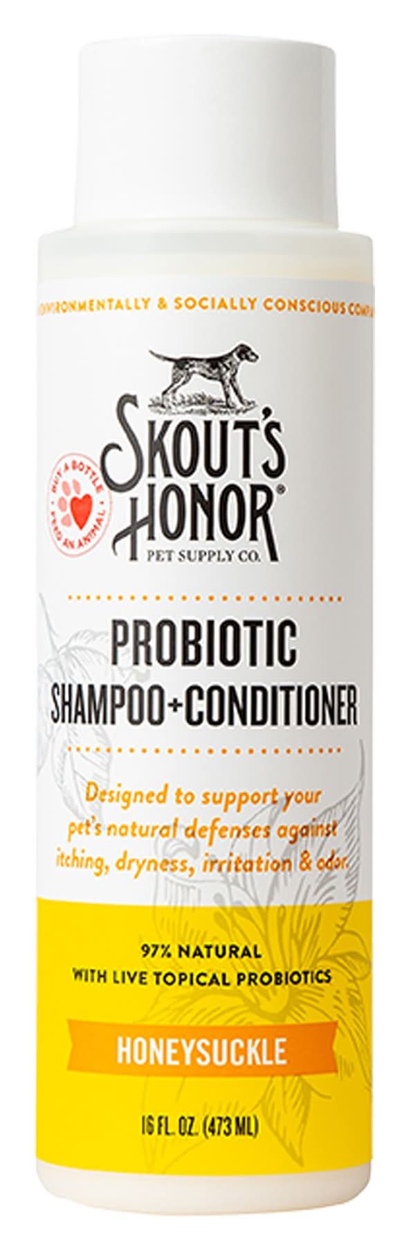 Skout's Honor® Probiotic 2-in-1 Dog Shampoo & Conditioner - Honeysuckle 16oz
