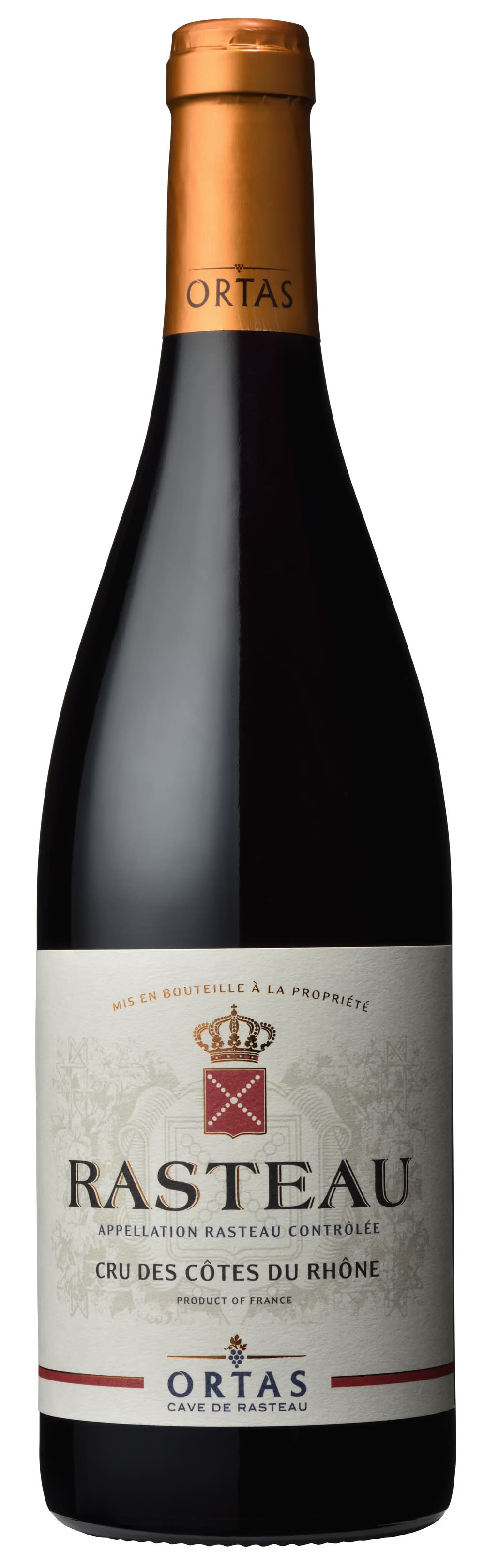 Ortas - Vin rouge cru des côtes du rhône domestique (750ml)