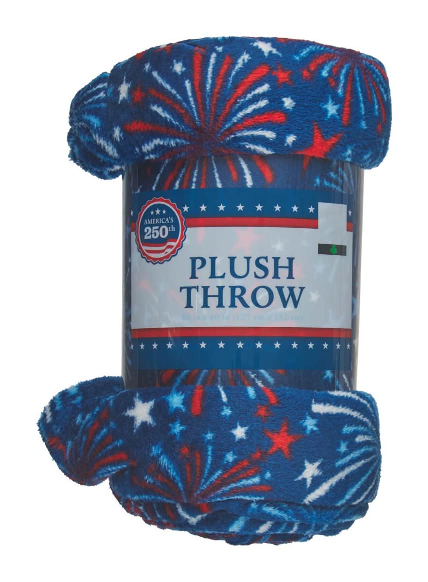 Patriotic Day Soft Printed Plush Throw Blanket 4 Assorted Patterns