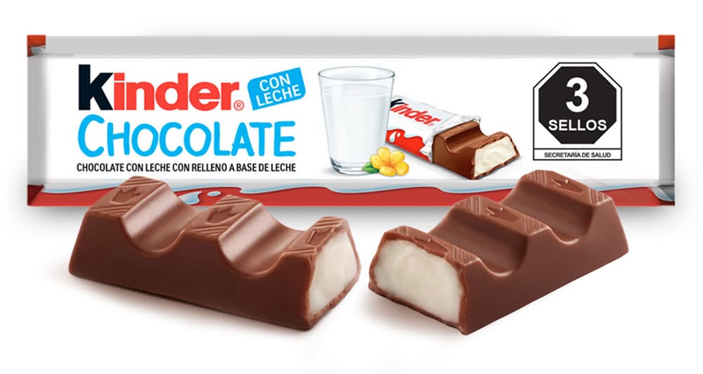 Kinder · Barra de chocolate con leche y relleno lácteo (12,5 g)