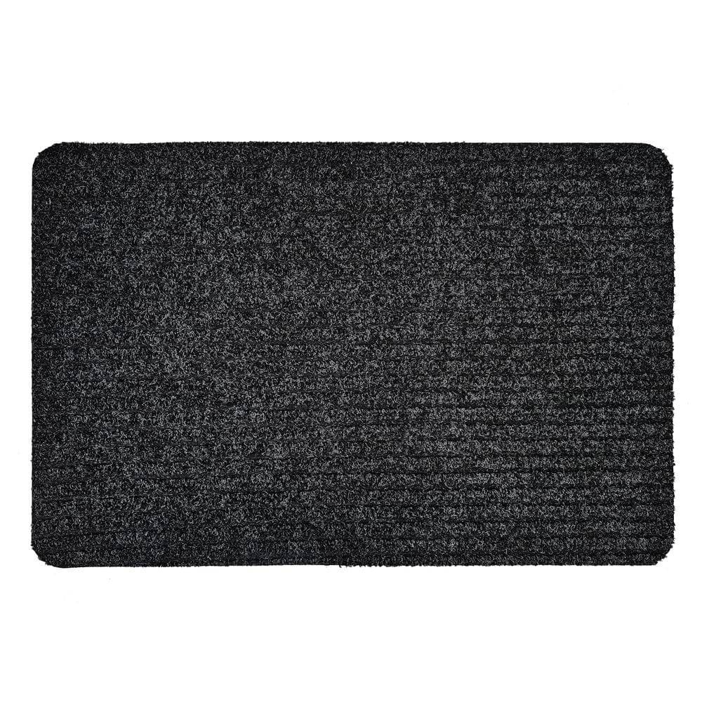 Trafficmaster Rib Charcoal 18 In. X 27 In. Dirt Resistant Door Mat