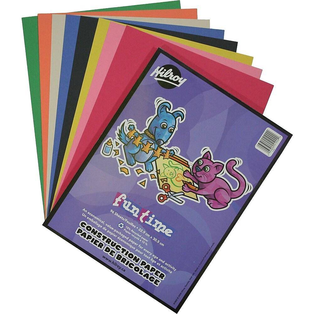 Hilroy Construction Paper, 9" X 12", Assorted (500 g)