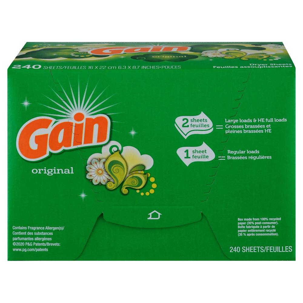 Gain Original Dryer Sheets (240 ct)