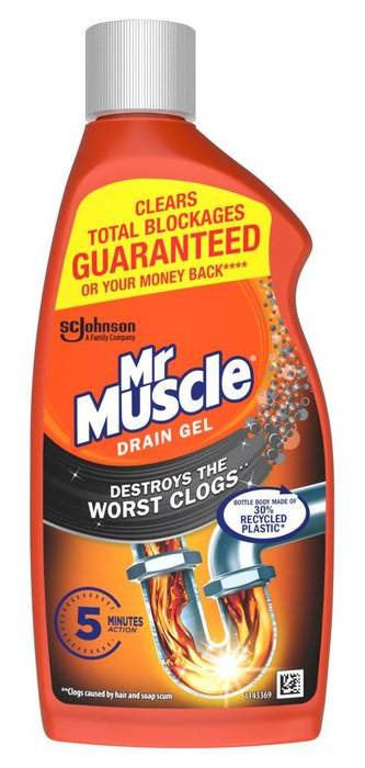 Mr Muscle Kitchen and Bathroom Drain Unblocking Gel 500ml (101690)