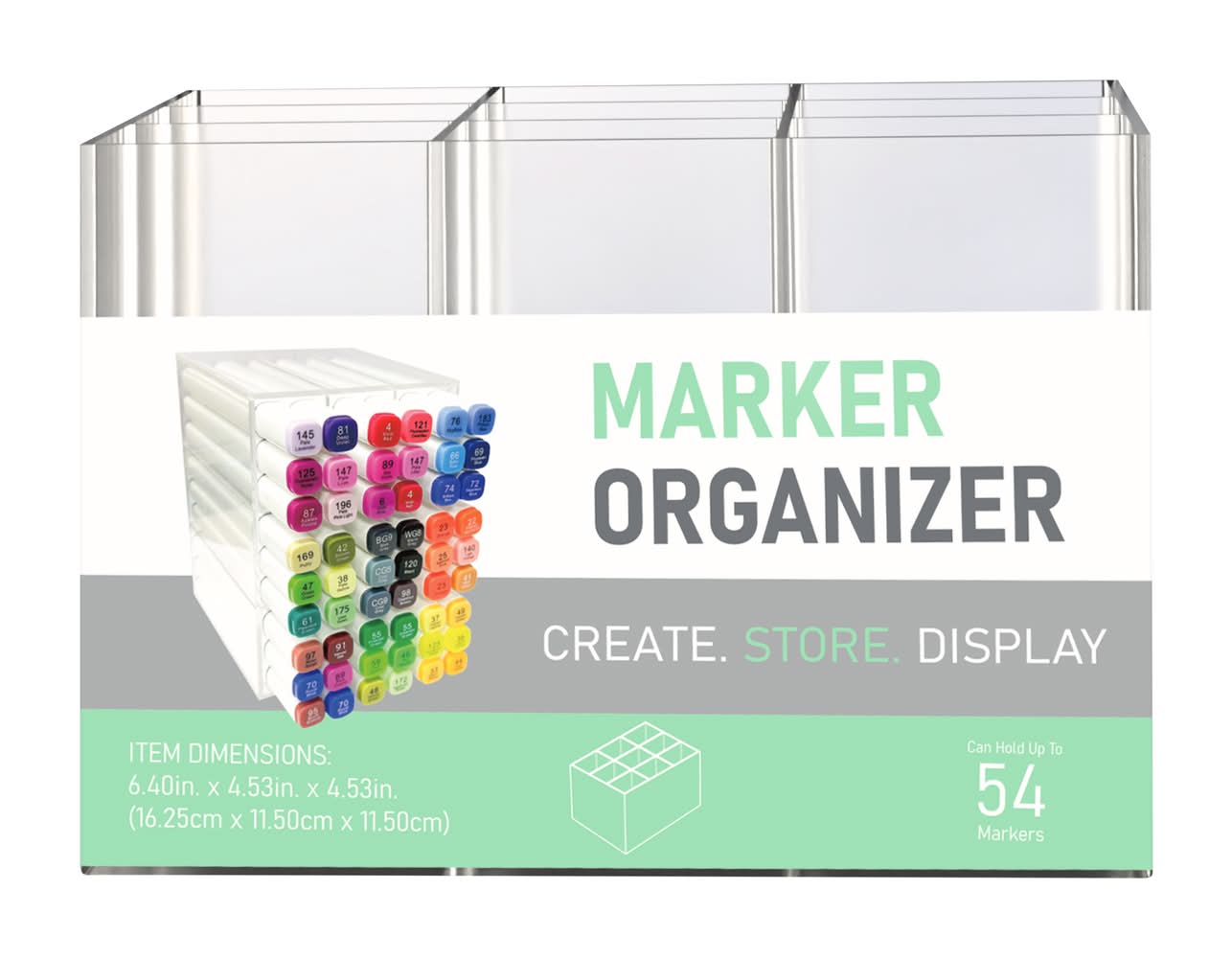 Marker Organizer Storage Case Clear
