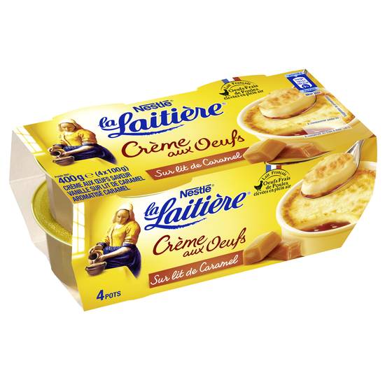 Nestlé - La laitière crème aux oeufs sur lit de caramel (4 unités)