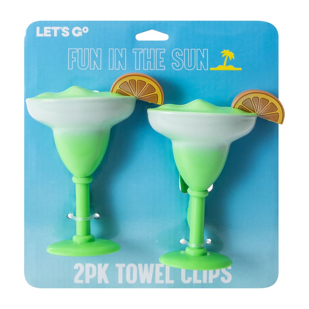 Novelty Towel Clips 2-Pack Margarita