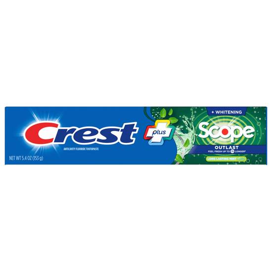 Crest Plus Scope Outlast + Whitening Complete Long Lasting Fluoride Toothpaste ( mint)