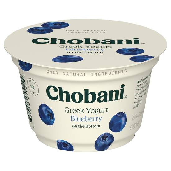 Chobani Greek Non-Fat Blueberry on the Bottom Yogurt