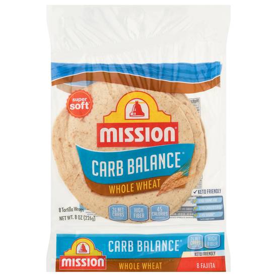 Mission Carb Balance Fajita Whole Wheat Tortillas (8 ct)