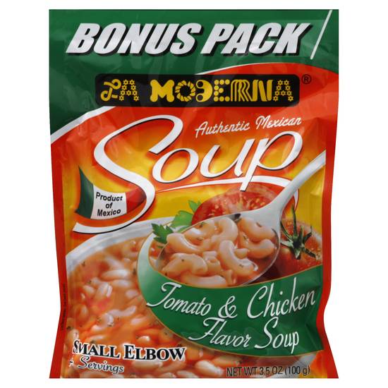 La Moderna Authentic Mexican Tomato & Chicken Elbow Soup (3.5 oz)