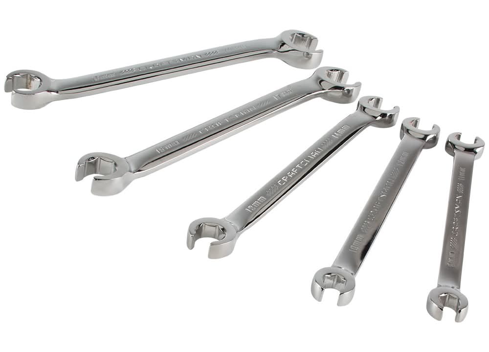 CRAFTSMAN 5 -Piece Set 6-point Metric Flare nut Open end Wrench Includes Hard Case