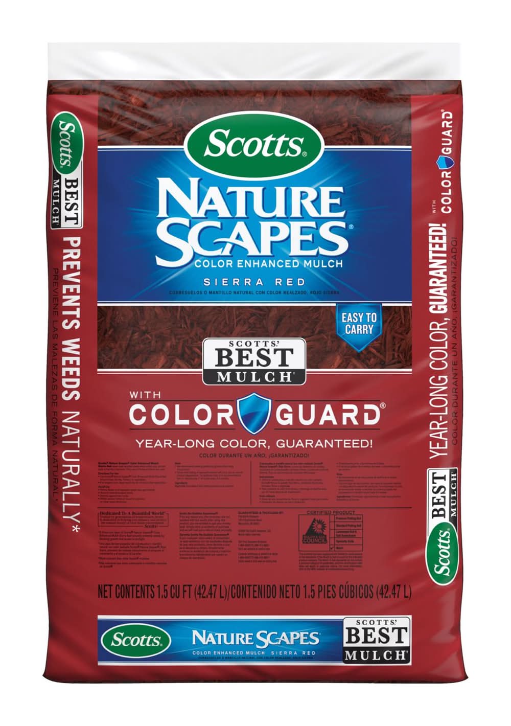 Scotts Nature Scapes Red Weed Preventer Color Enhanced Mulch 1.5 Cu Ft