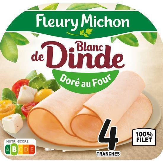 Fleury Michon - Blanc de dinde doré au four (4 pièces)