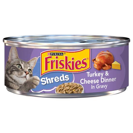 Friskies Purina Shreds Cat Food (turkey-cheese dinner)