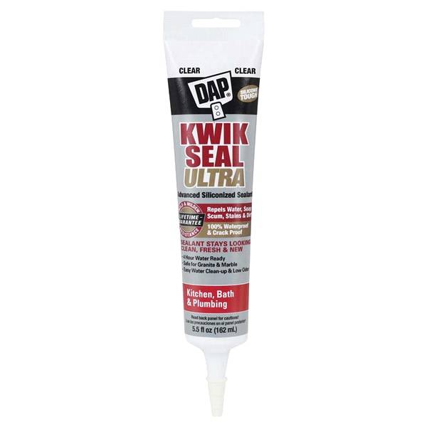 Dap Kwik Seal Ultra Premium Siliconized Sealant – Clear (5.5 fl oz)