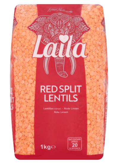 Laila Red Split Lentils (1kg)