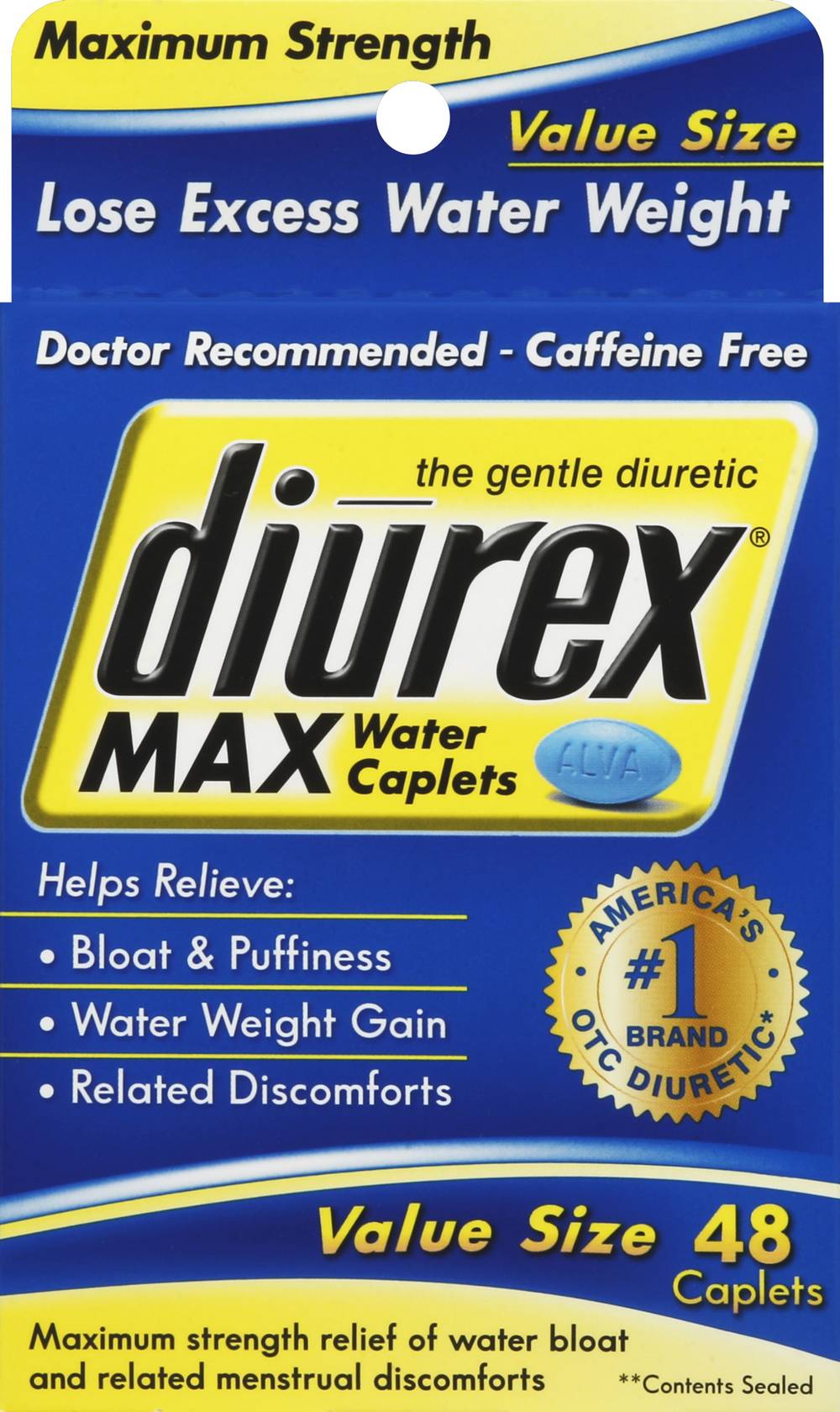 Diurex Max Caffeine Free Water Pills