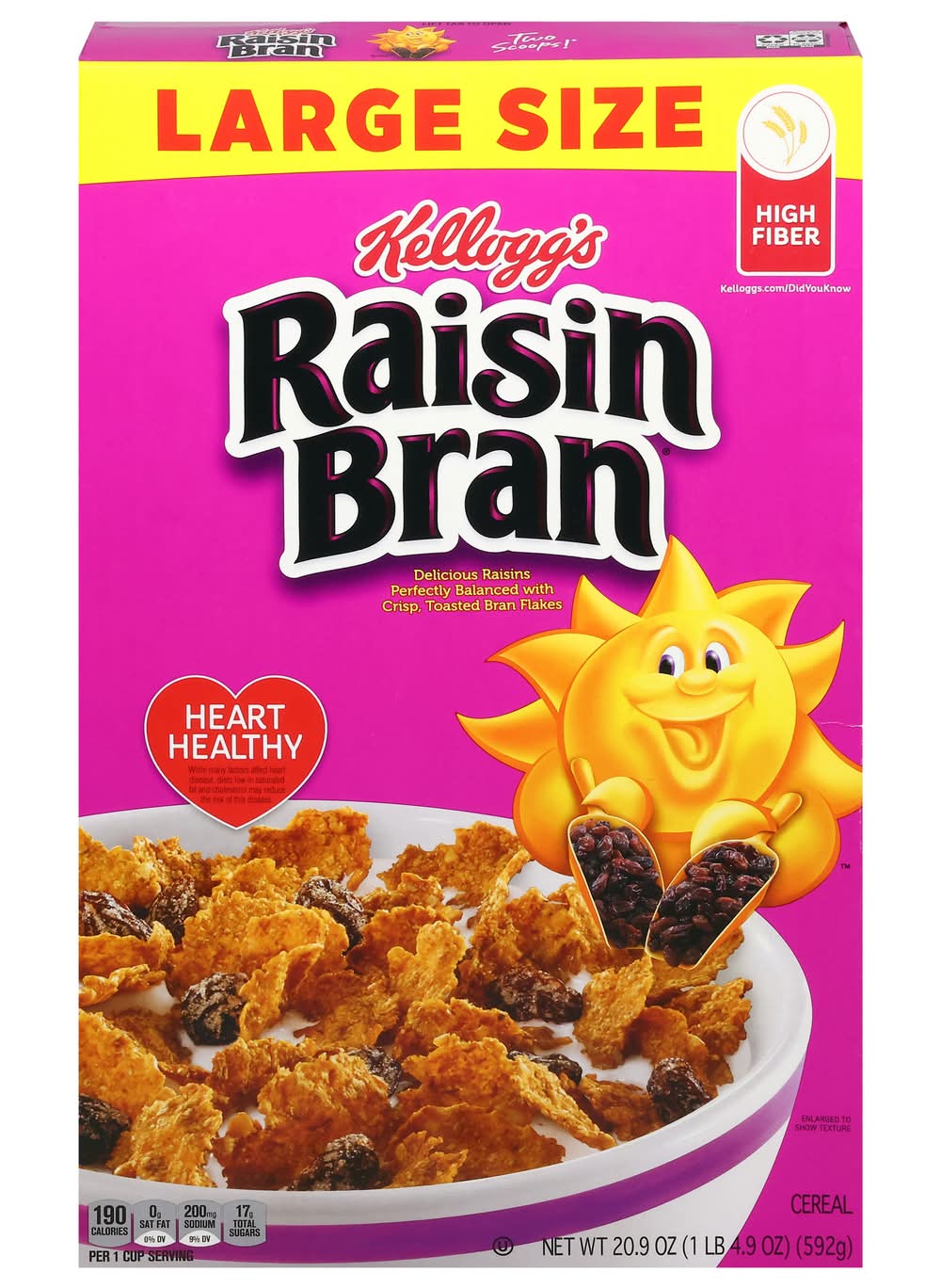 Rice Krispies Raisin Bran Breakfast Cereal Original, L (20.9 oz)