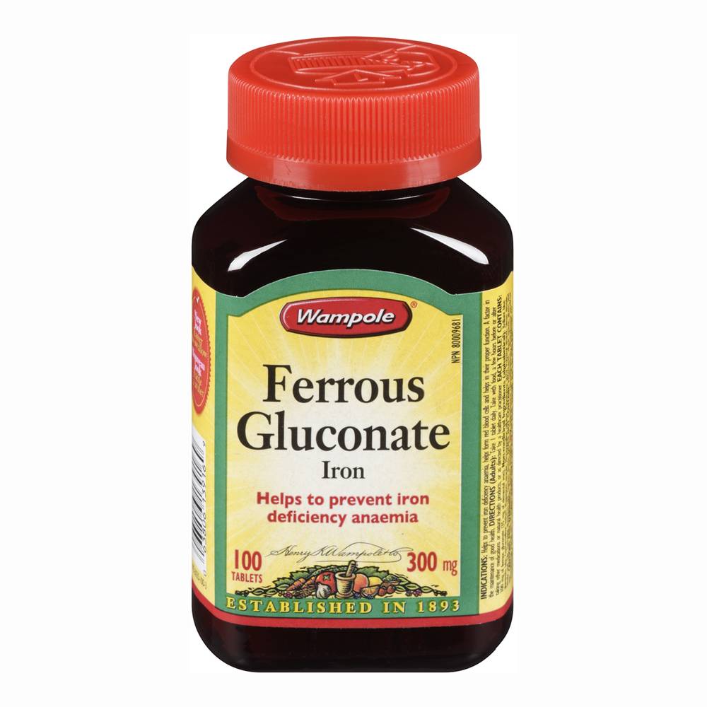 Wampole Ferrous Gluconate Iron Tablets
