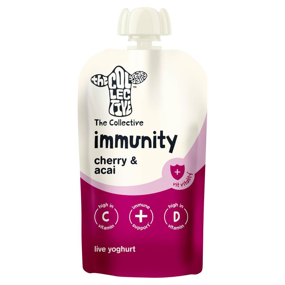 The Collective Great Dairy Immunity Cherry & Acai Live Yoghurt 130g