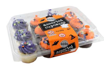 Two-Bite Halloween Astd Cupcakes 12Pk - 10Oz