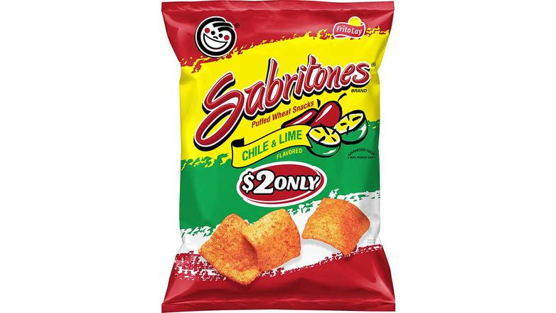 Sabritones Chile and Lime Flavored Puffed Wheat Snacks