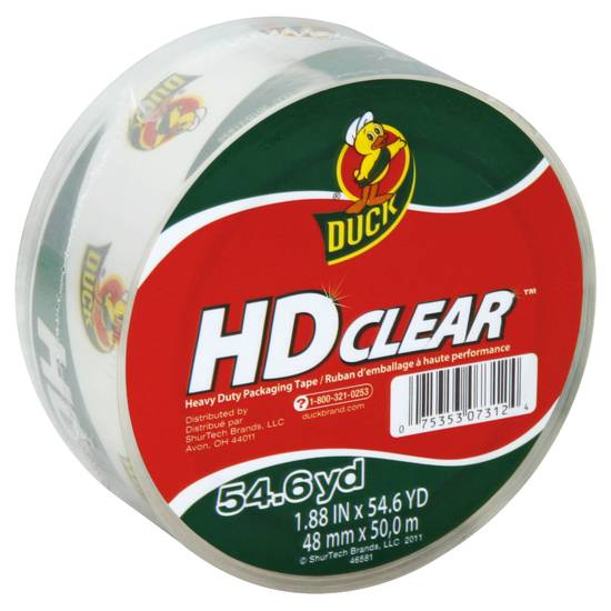 Duck 54. 6 Yd Hd Clear Heavy Duty Tape (1 roll)