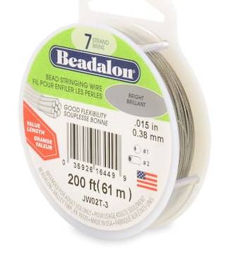 Beadalon Bright 7 Strand Bead Stringing Wire, 200Ft.