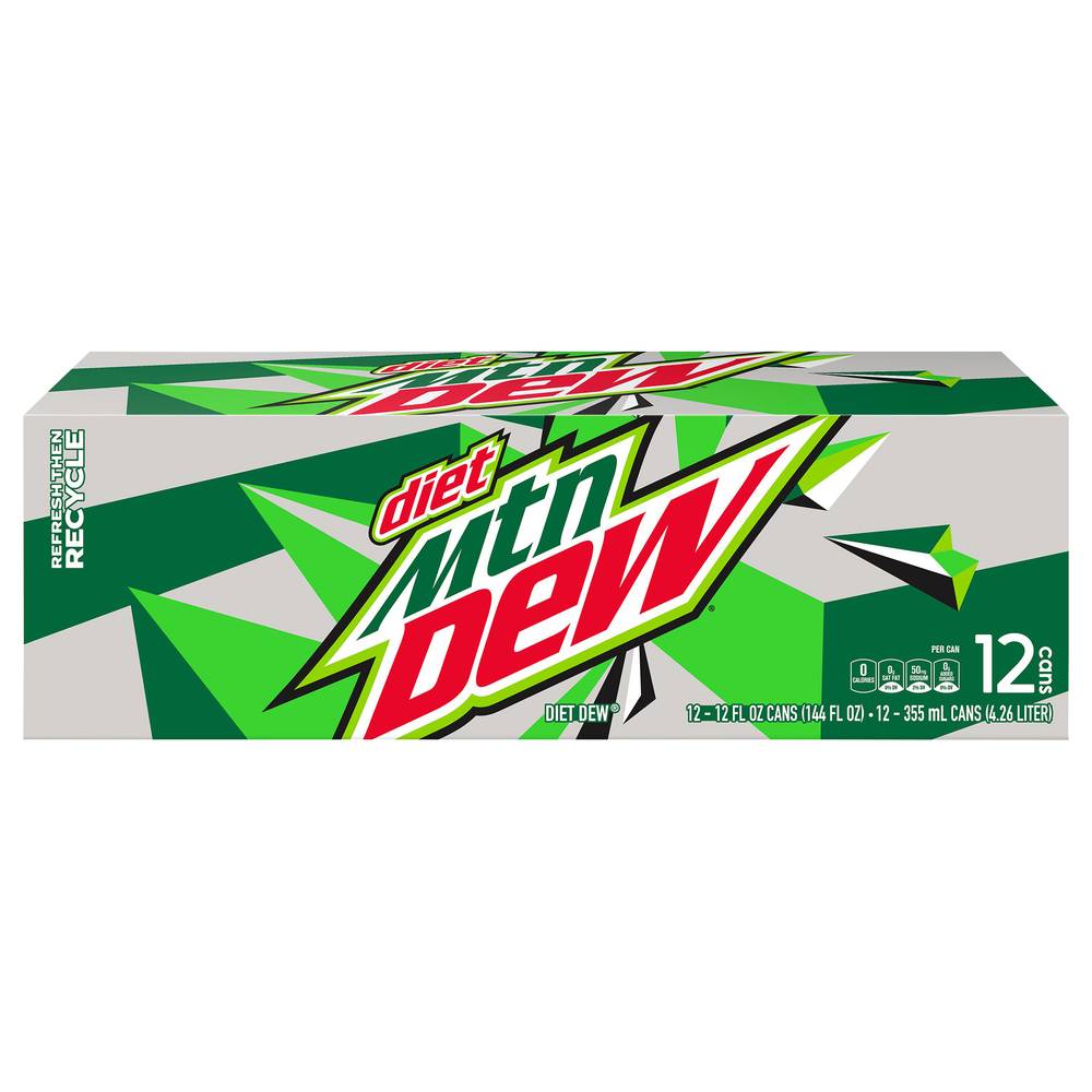 Mtn Dew Diet Soda (12 ct,12 fl oz) (citrus)