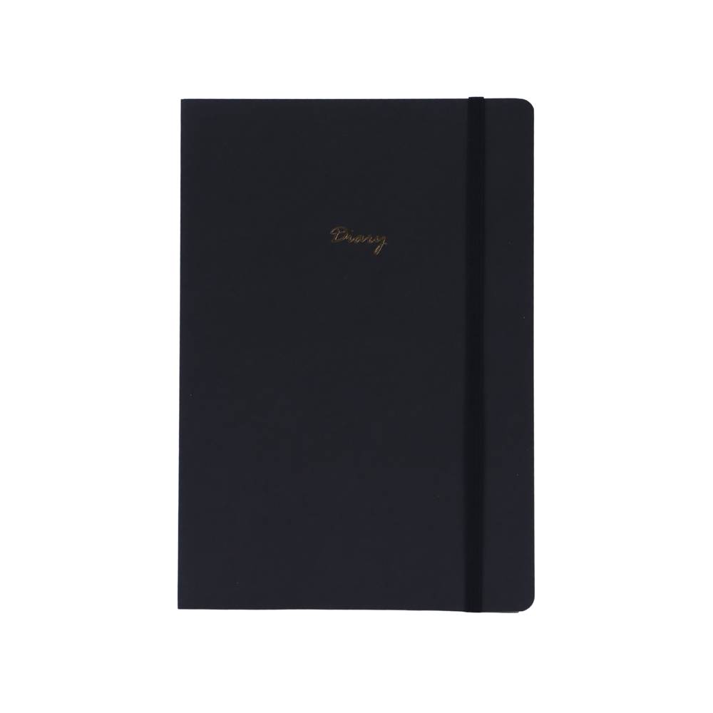 Miniso cuaderno planner mensual a rayas negro (1 pieza)
