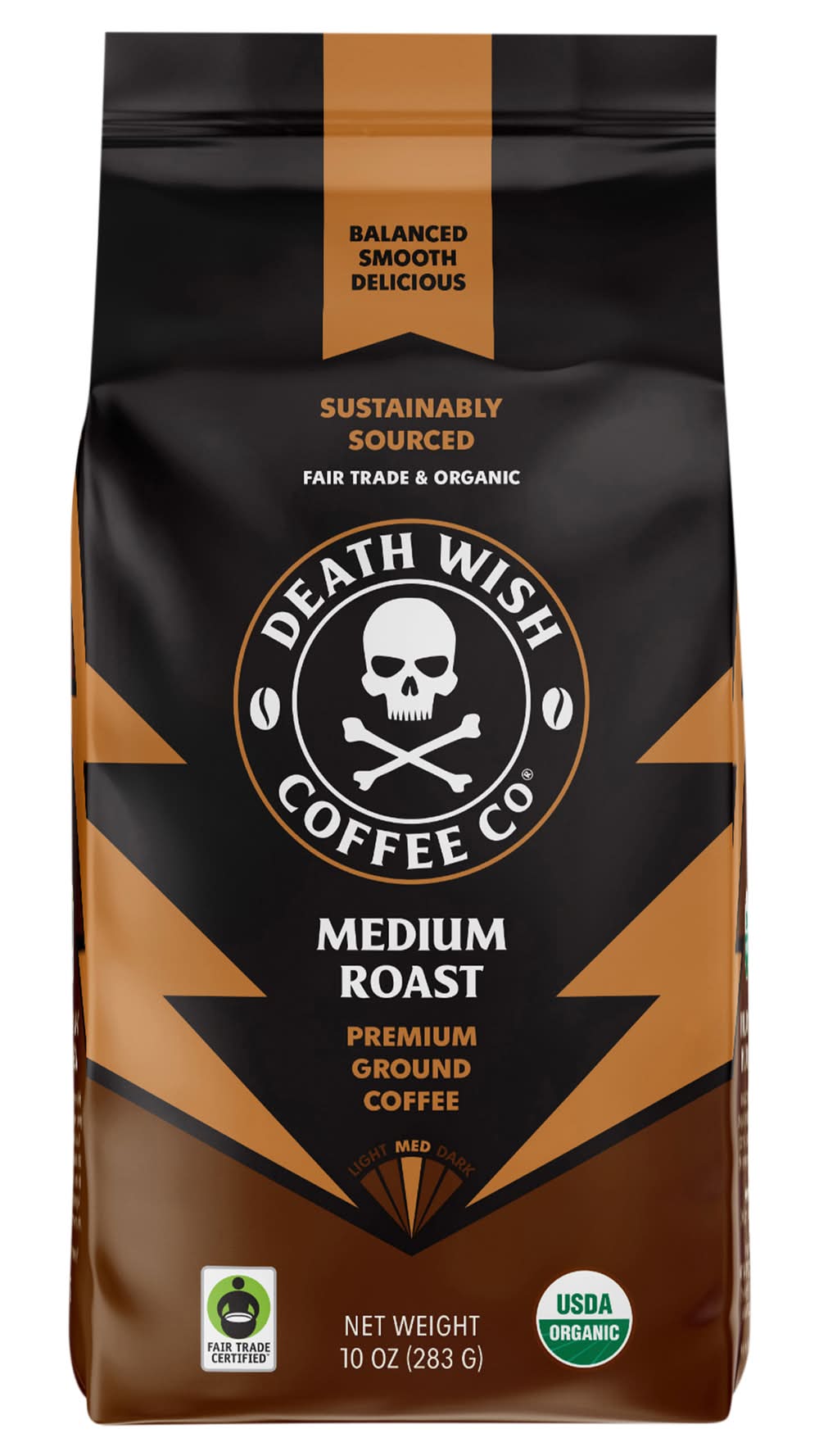 Death Wish Coffee Co. Medium Roast Ground Coffee (10 oz)