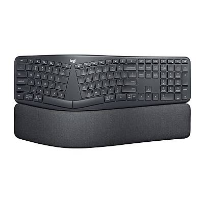 Logitech Black Ergo K860 Wireless Ergonomic Split Wrist Rest Keyboard