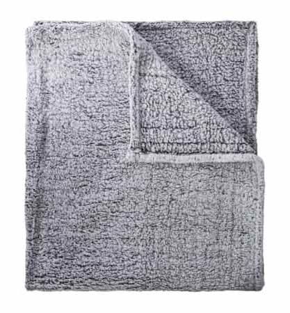 Luxe Collection Marled Sherpa Blanket 50inx60in Medium Grey