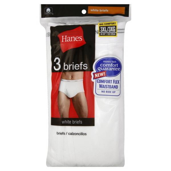 Hanes Briefs, 3xl, White (3 ct)