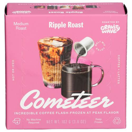 Cometeer Frozen Specialty Coffee Ripple Medium Roast Coffee Capsules 4 Pack