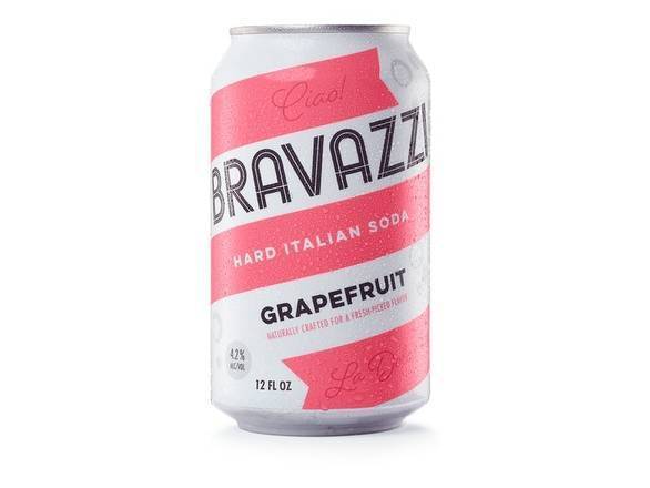 Bravazzi Hard Italian Soda Grapefruit Gluten Free Hard Seltzer (12oz can)